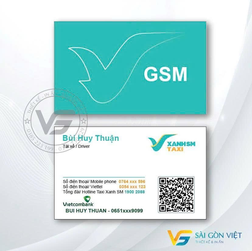 in card taxi xanh sm