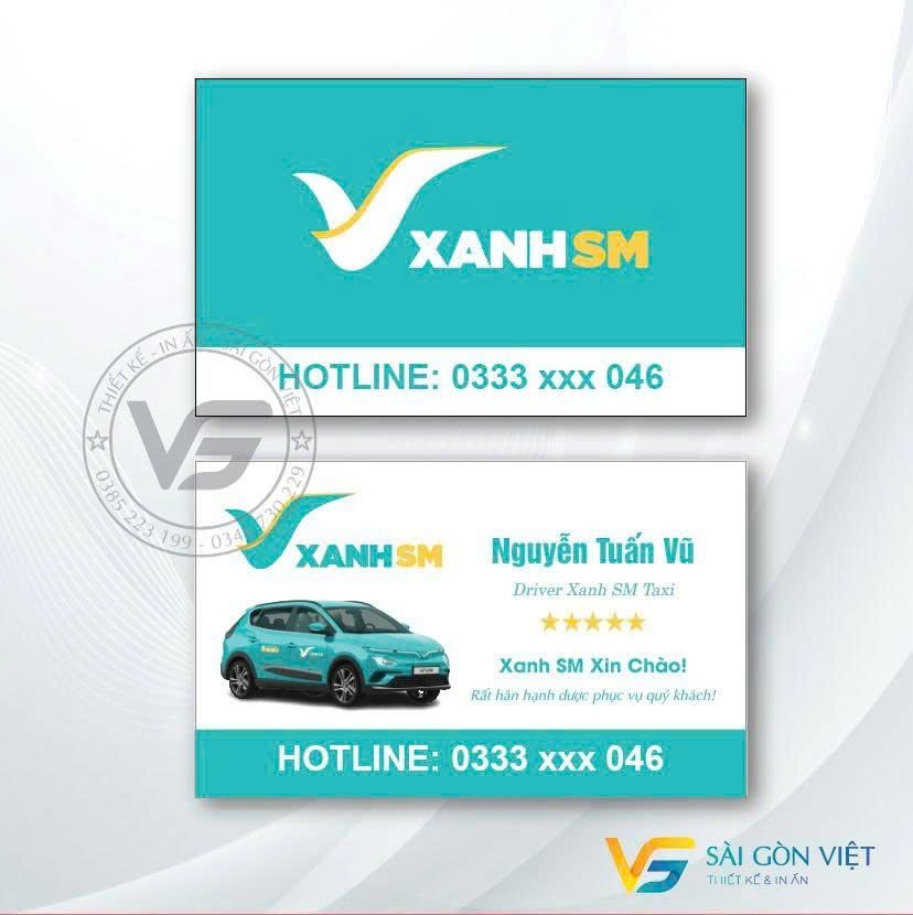 in card taxi xanh sm