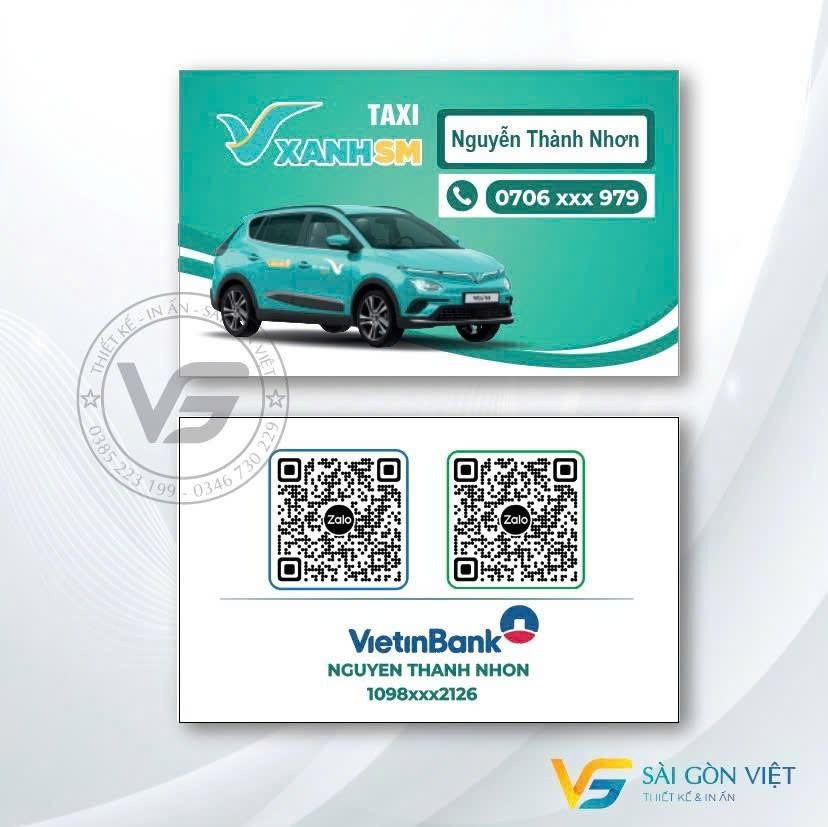 in card taxi xanh sm